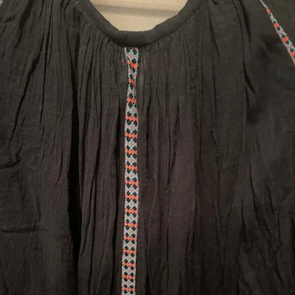 Free People Marishka Peasant Blouse in black - Picture 5 of 16